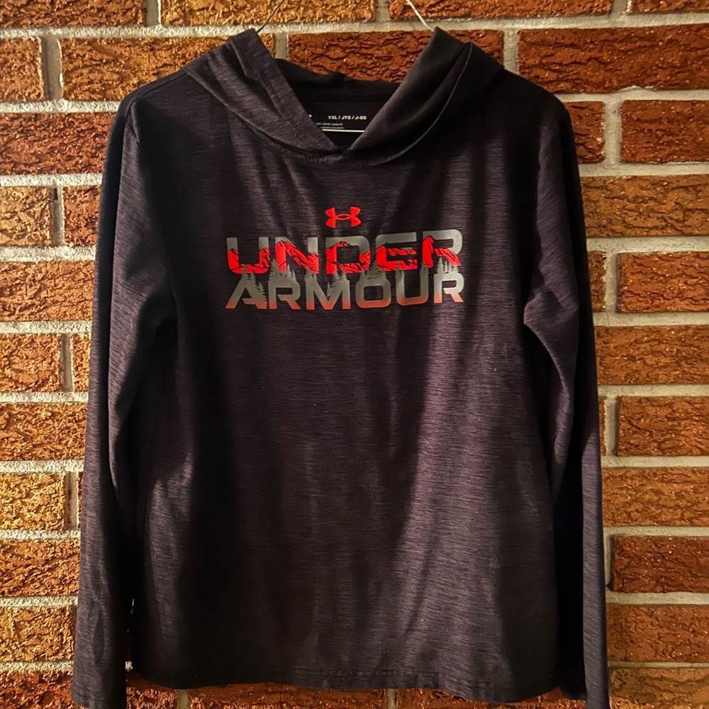 Under Armour Black Hoodie with Red Logo